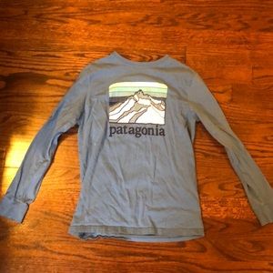 Blue long sleeve Patagonia tee size youth medium